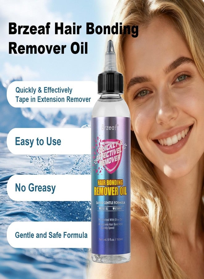Brzeaf Hair Bonding Remover Oil - Quickly & Effectively Remove Hair Bond,Tape-in, Hair Glue Remover & Lace Glue Remover, Safe & Gentle Formula with Olive Oil & Vitamin E, No Residue | 150ml - Image 3
